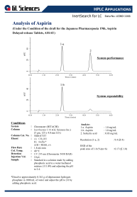 LC060 - Analysis of Aspirin (Under the Condition of the draft for the Japanese Pharmacopoeia 19th, Aspirin Delayed-release Tablets, ASSAY)