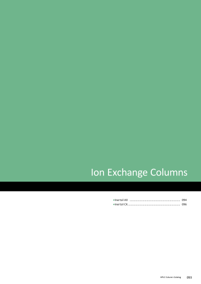 Ion Exchange Column Selection Guide